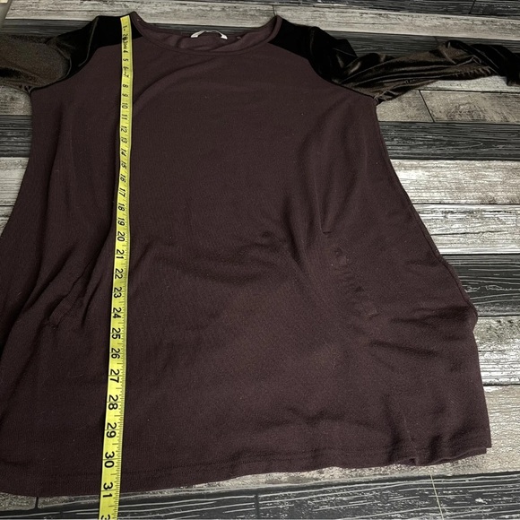 Soft Surroundings Women’s Sweater Size Large Brown Velvet Long Sleeves Stretch - Picture 9 of 9